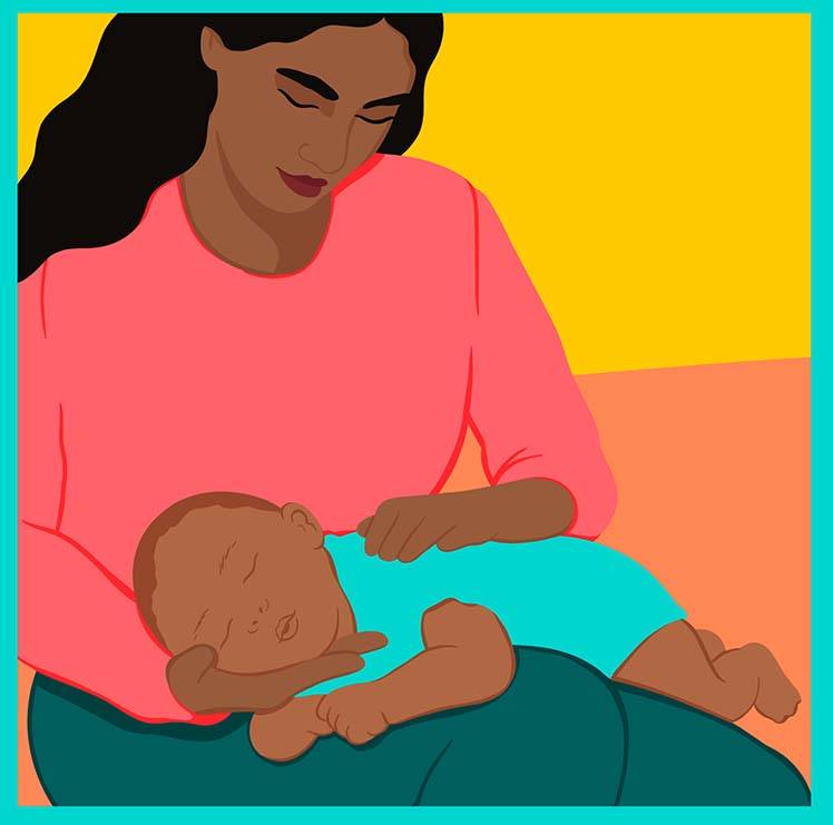 ძუძუთი კვება, ამოქარვება, ახალშობილი, 